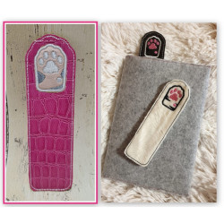 Stickdatei ITH - Lesezeichen Katzenpfoten in zwei Varianten